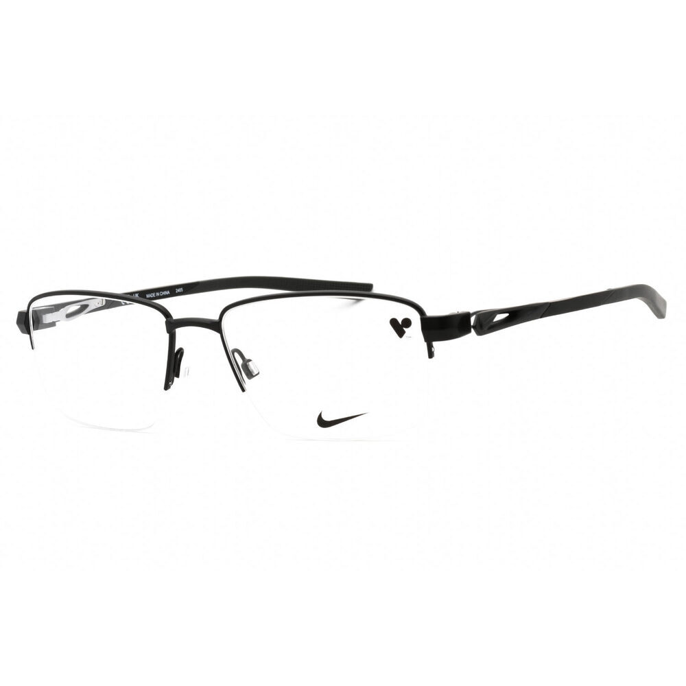 NWT Nike NIKE 8141 001 Black Rectangle Eyeglasses 55mm